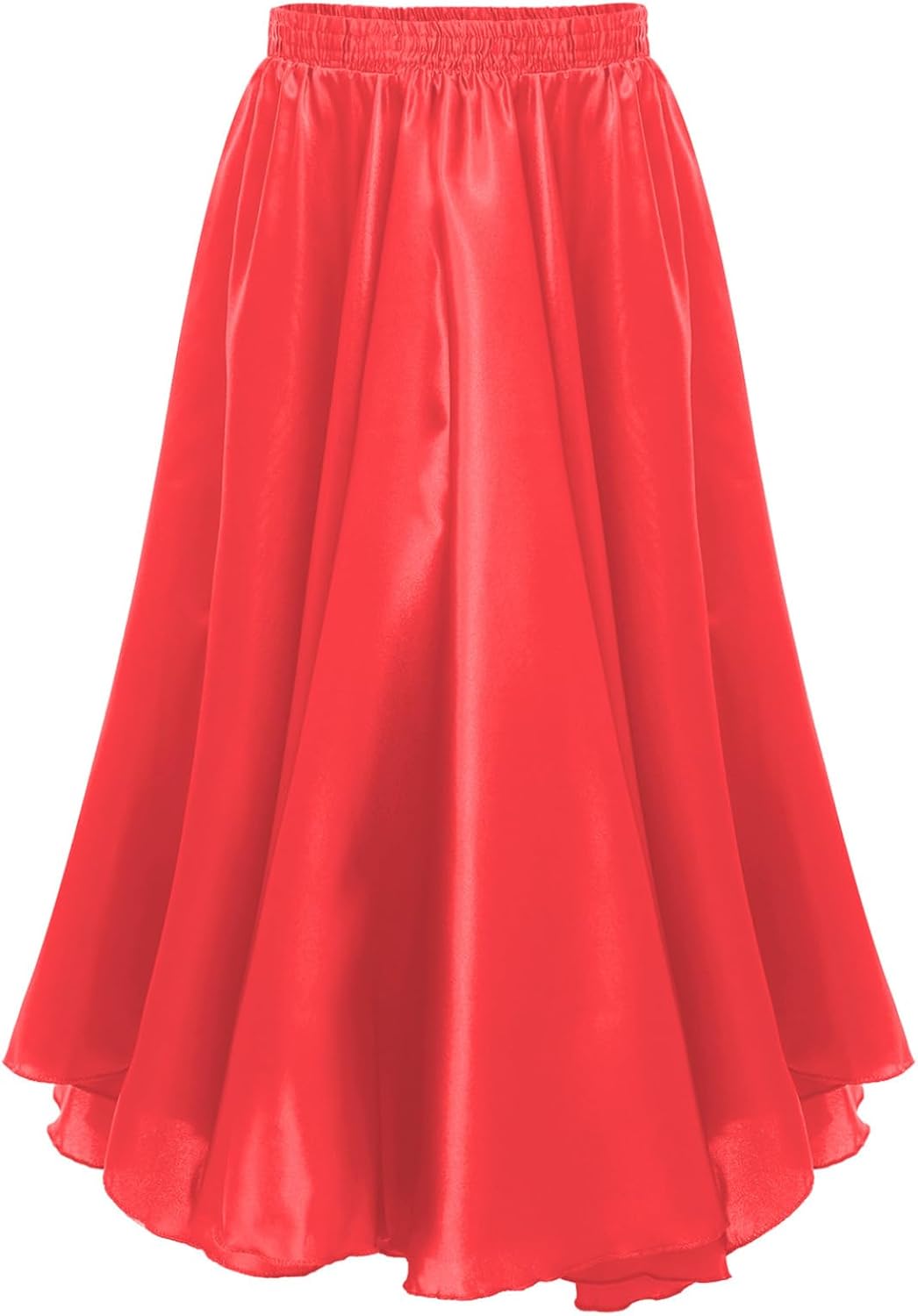 Kids Girls Latin Ballet Character Skirt Ballerina Long Swing Skirt Lyrical Liturgical Flamengo Performance Dancewear