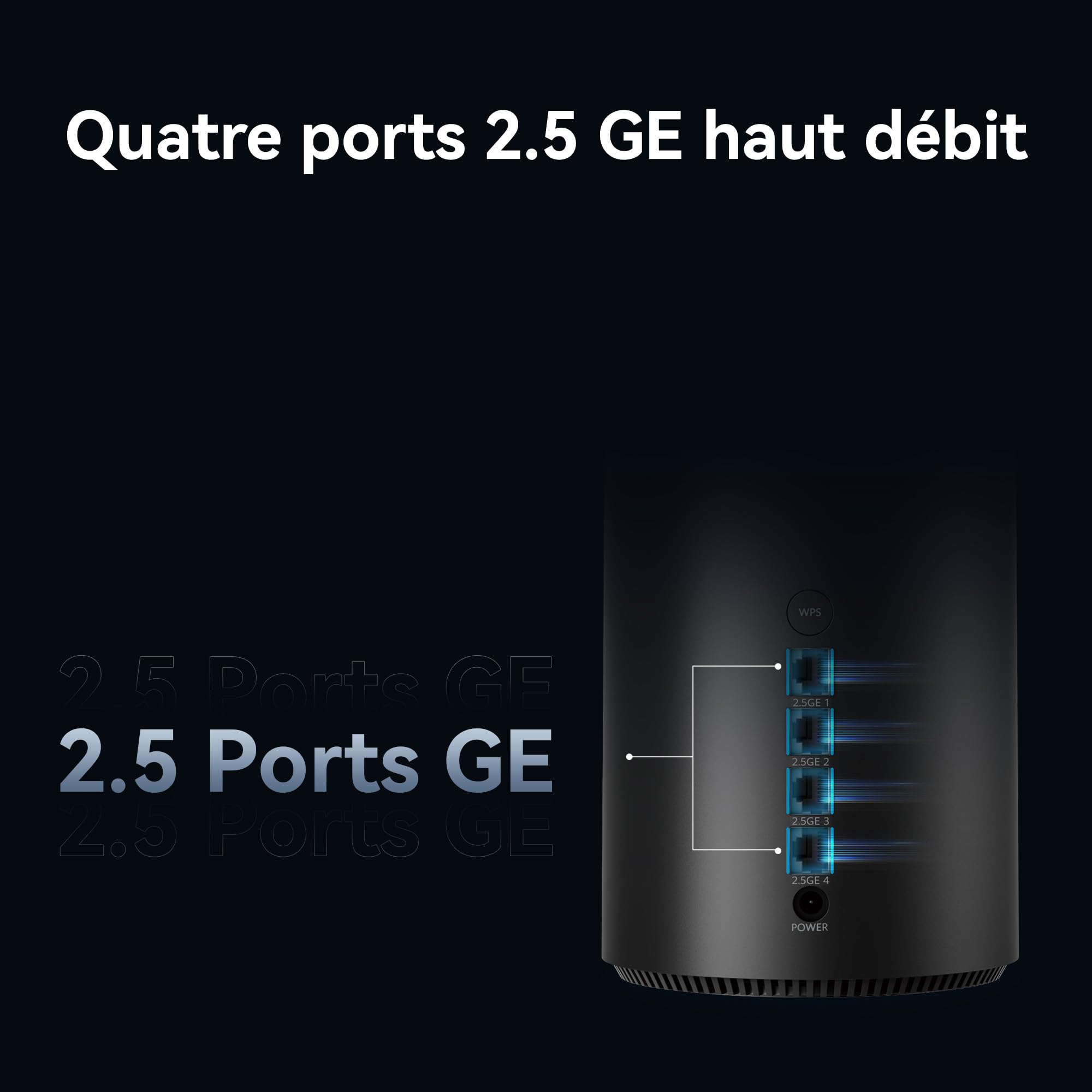 HUAWEI WiFi Mesh X1 Pro Router 2 Packs, Wi-FI 7 Double Bande de 3,6 Gbit/s, Antenne maillée transversale, 4 Ports 2.5 GE, Conception esthétique pour la Maison, Garantie de 30 Mois, Jeux
