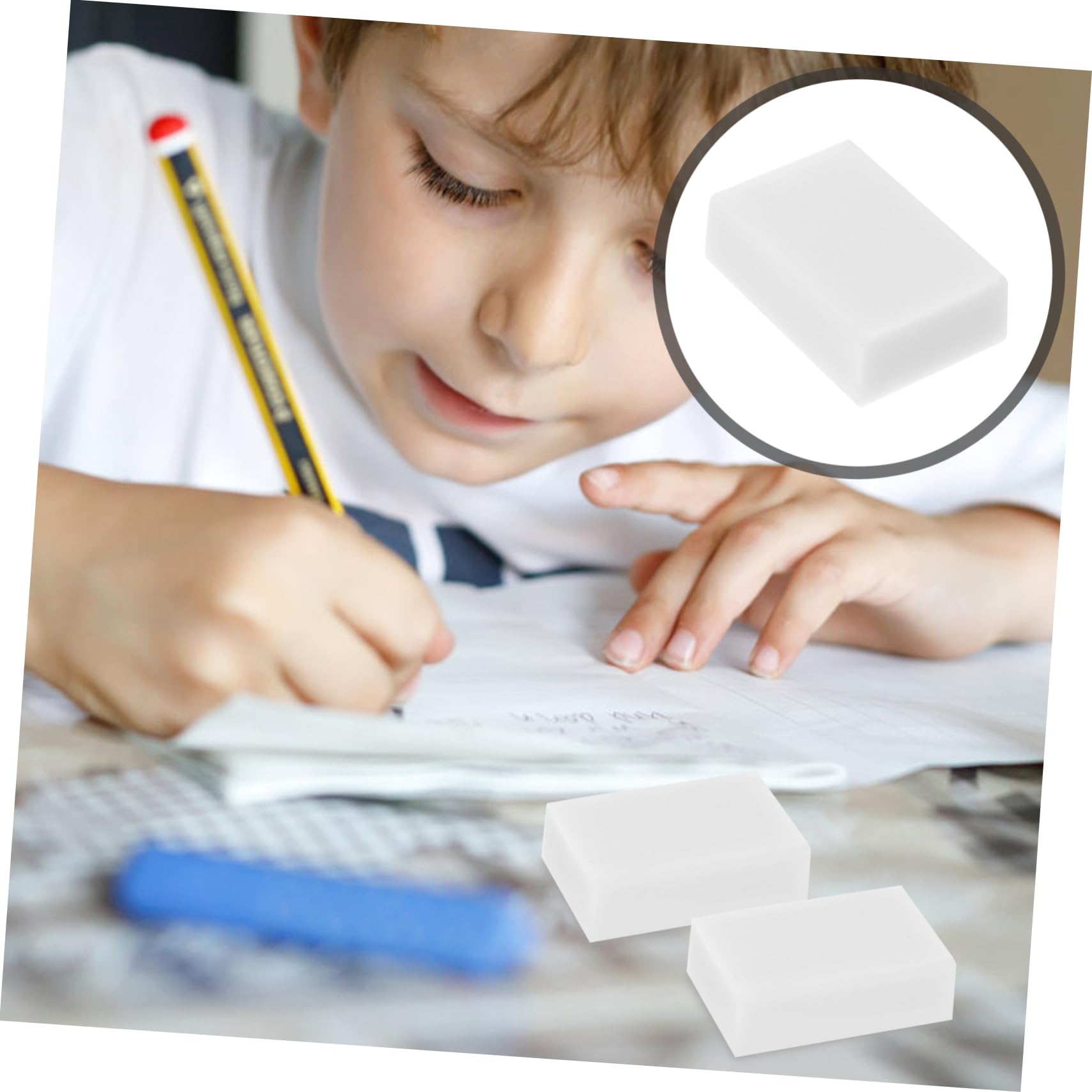 5 Sätze Professionelle Radiergummis Für Bleistiftzeichnungen Weißer Pvc Radierer Für Kunst Schule Und Büro Tragbar Und Vielseitig Einsetzbar Geeignet Für Verschiedene 30 Stück * 5