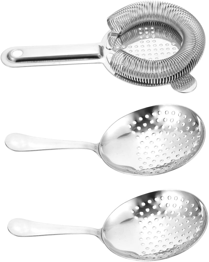 Set de 3 Coladores de Acero Inoxidable para Coctelería