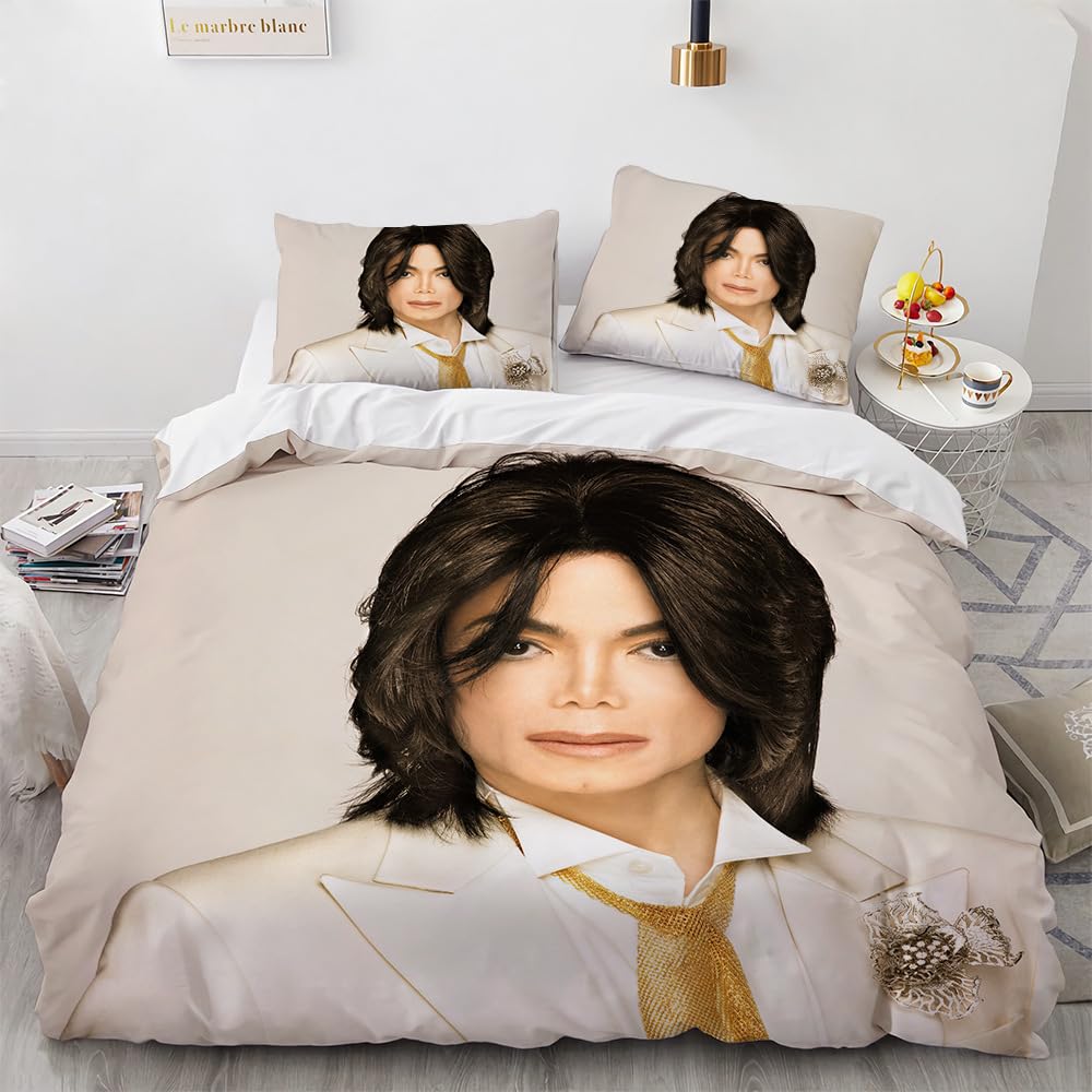 Shaari Duvet Cover Set Single 135 x 200 cm Polyester Bedding Set with 2 Pillowcase Kids Quilt Cover Closure