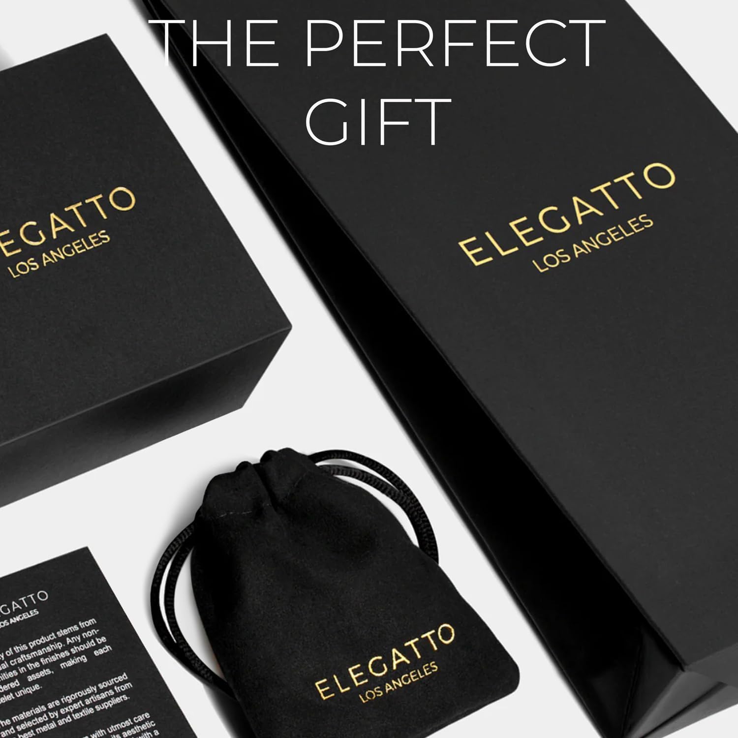 Elegatto GenBlack Premium Black Agate Beaded bracelet for Men | Unique Stones with Silver Polished Stainless Steel Clasp | Men’s Designer Bracelets | One Size (Adjustable) - Image 7