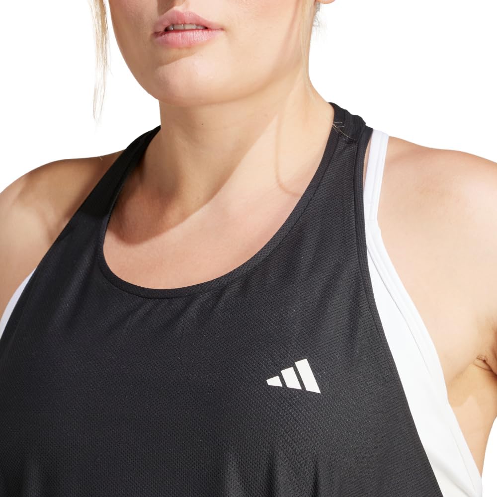 adidas Womens Own The Run Athletic Mesh Tank Top - Image 6