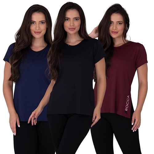 KIT 3 BLUSAS DRY FIT TAPA BUMBUM TECIDO POLIAMIDA RETEM SUOR KIT 3 BLUSAS DRY FIT TAPA BUMBUM TECIDO POLIAMIDA RETEM SUOR