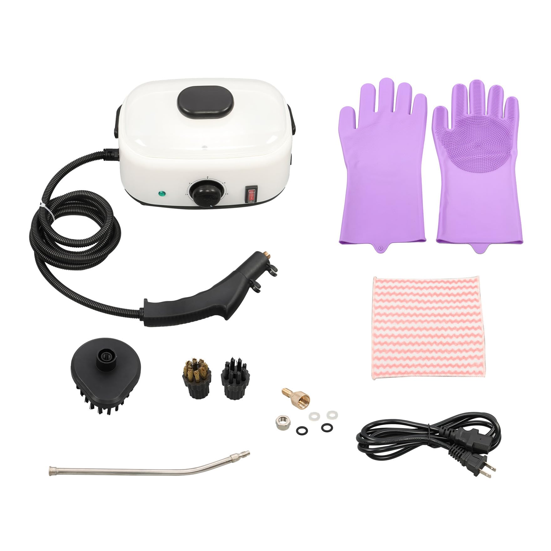 waltyotur 2500W 1500ml High Pressure Steam Cleaner, for Home, Furniture, Upholstery, Car, Kitchen, Carpets,Grout and Tile