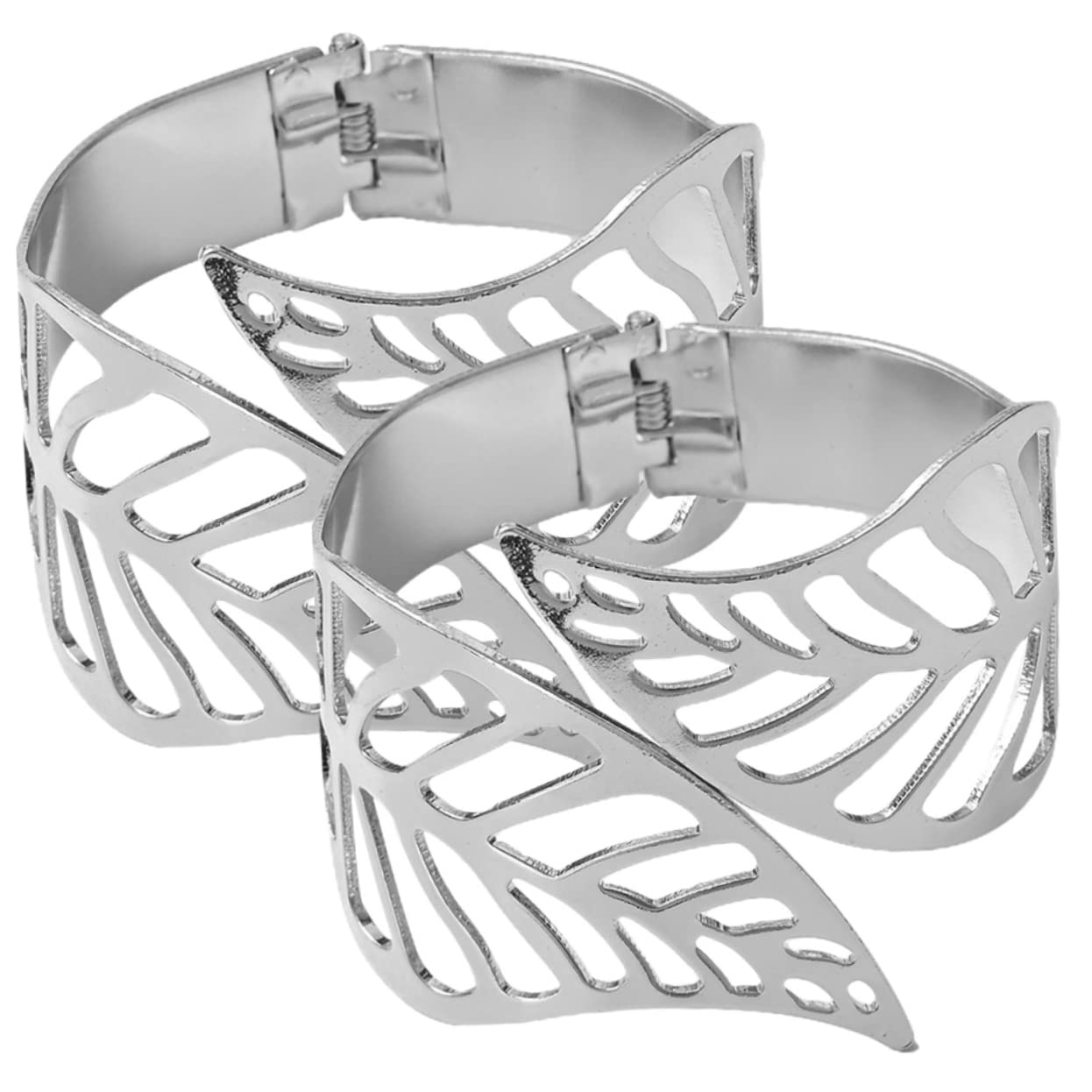 Embrasses de Rideaux En Forme de Feuilles, 10 Pièces, Clip de Rideau En Feuilles, Décor Du Moyen-Orient, Rideaux Métalliques, Produit Fini, Embrasses de Rideaux En Métal En Alliage/Argent * 5