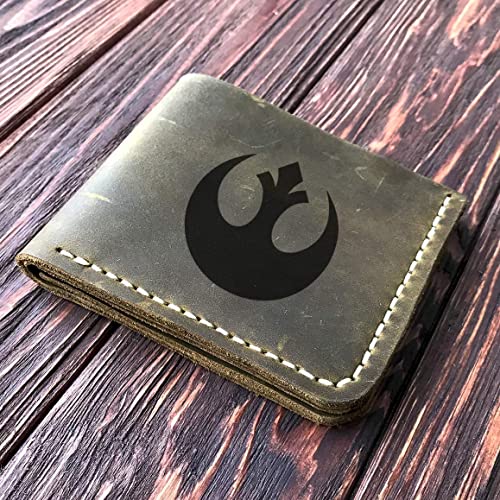 Rebel Alliance Wallet StarWars Gift for Him, Personalized Mens Leather Wallet, Gift For Father, Custom Leather Wallet Handmade, Husband Gift, Boyfriend Gift2