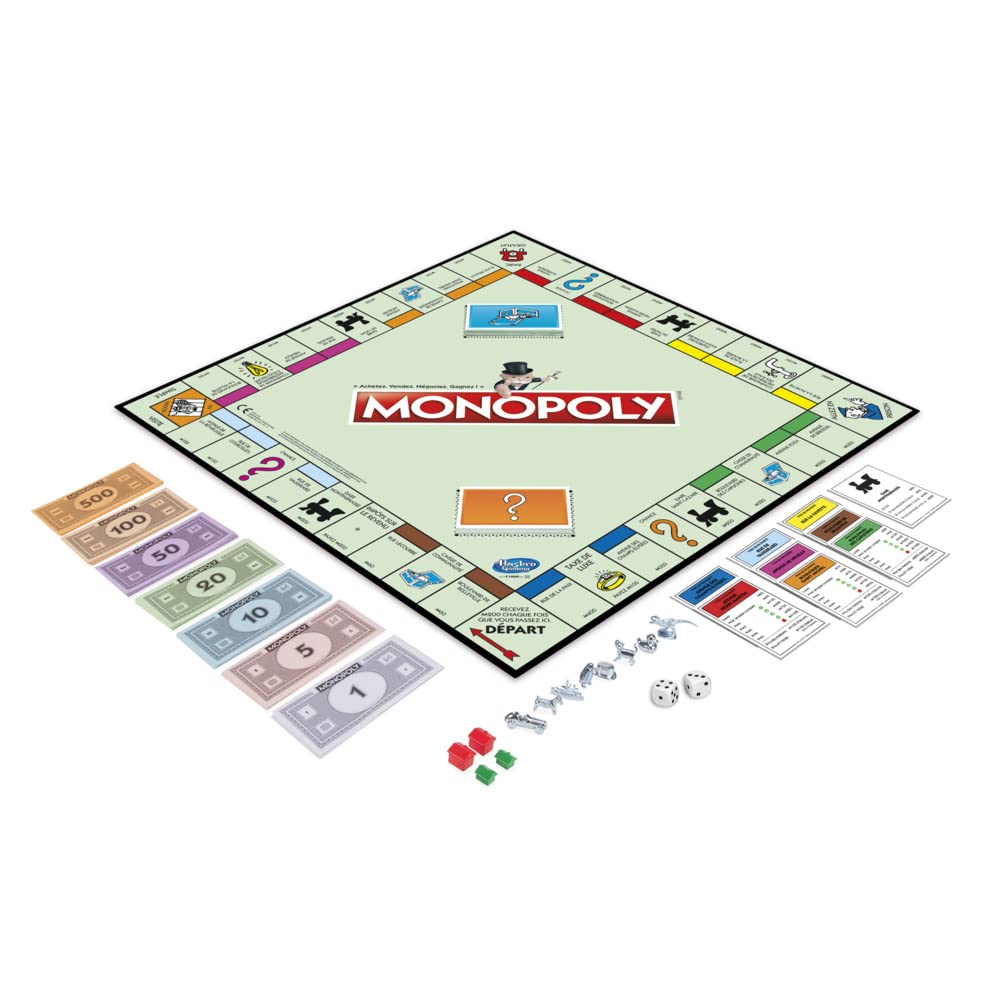 Monopoly, Gioco per Famiglia e Bambini, da 2 a 6 Giocatori, a partire da 8 anni, include carte scelte dal pubblico multicolore