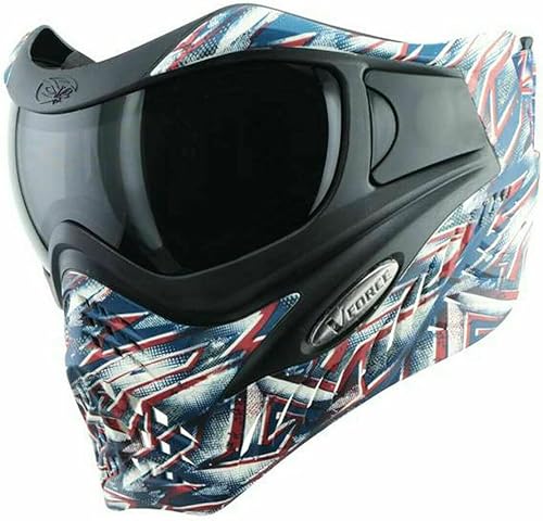 Miniatura 3 de VForce - Gafas de máscara de paintball para parrilla, edición especial, héroe con lentejuelas con lente ahumado y transparente, rojo, azul, blanco
