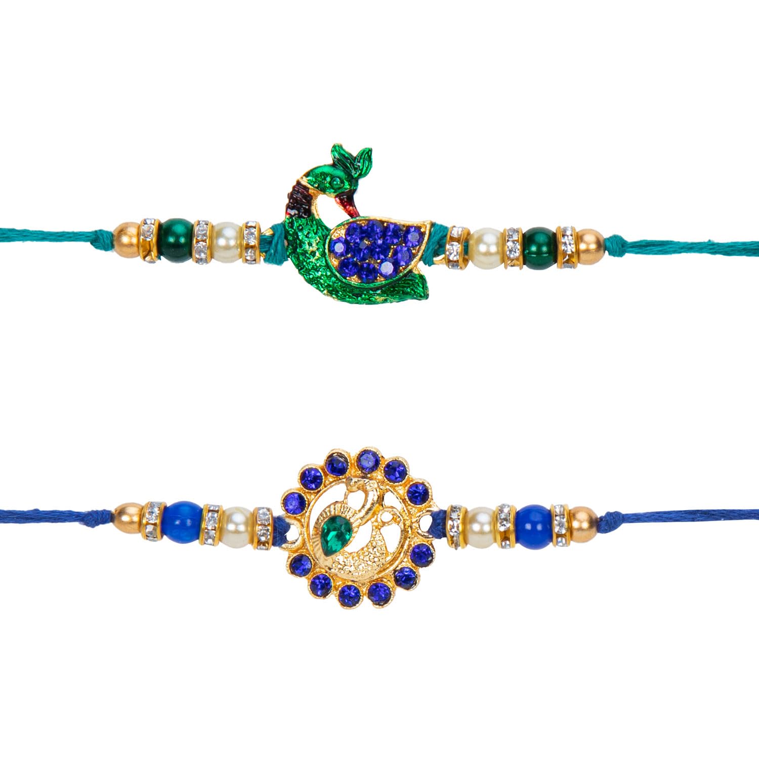 Kaameri Bazaar Raksha bandhan Set of 2 Kundan Peacock Bhaiya Rakhi For Men with Roli Pack l raksha bandhan rakhi for brother (B0C8D2P3XP) Amazon Price History, Amazon Price Tracker