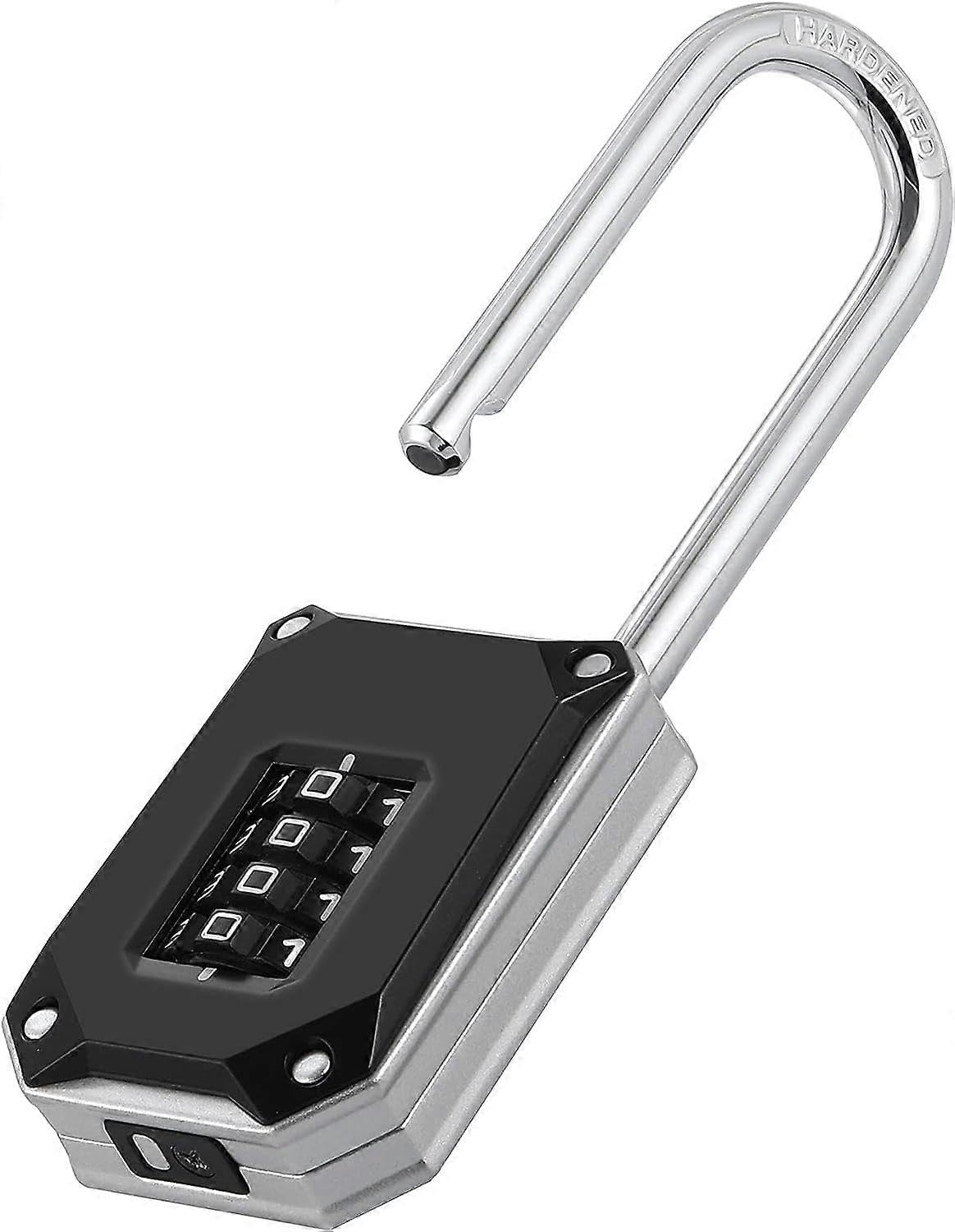 Joyhappst Image Color Lock With Number Code Long Shackle 57 Mm, Heavy Duty Padlock Numbers With Large White Code And Reset Protective Cover, Lock Locker