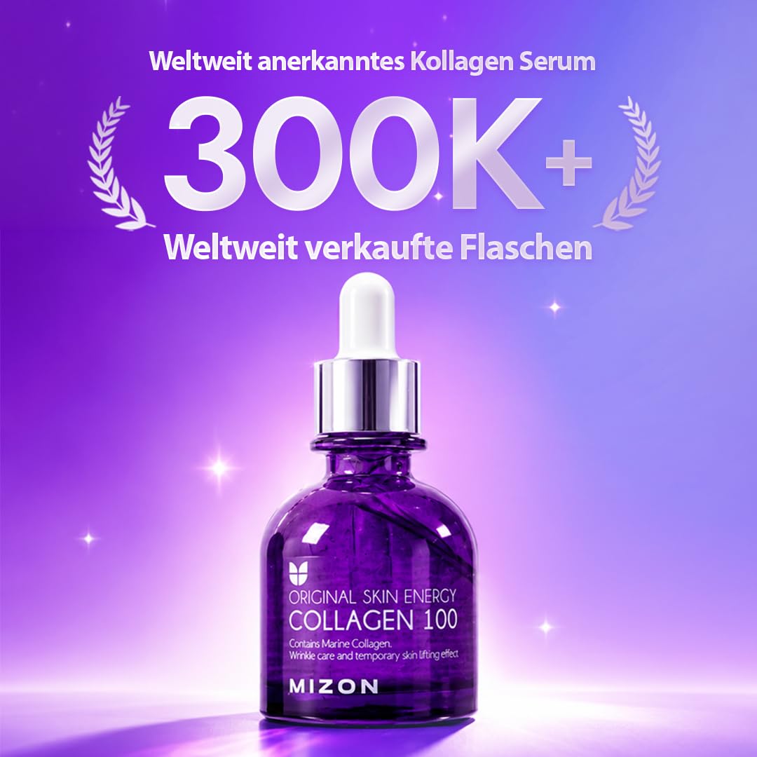 [MIZON] COLLAGEN 100 (30 ml) Koreanische Hautpflege – Straffendes Kollagenserum mit Adenosin & Peptiden – Anti-Aging Pflege für empfindliche Haut – Feuchtigkeitszufuhr – Natürliche Inhaltsstoffe