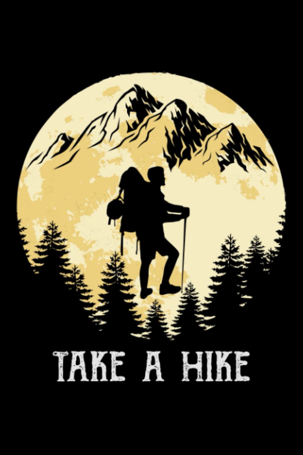 Notizbuch A5 kariert mit Softcover Design: Take a Hike Wanderlust Bergfan Wanderer Wandern Gipfelsport: 120 karierte DIN A5 Seiten (German Edition)