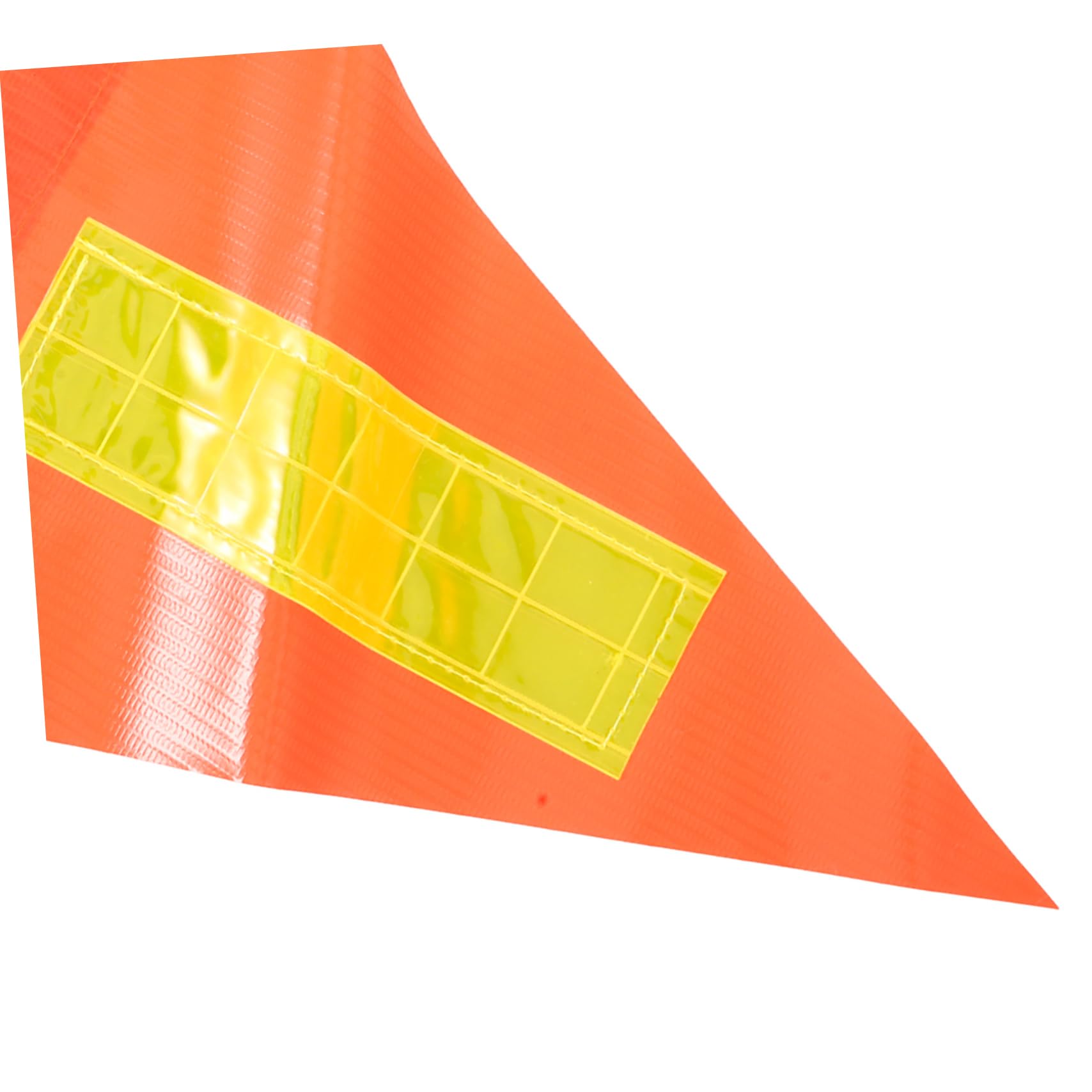Didiseaon Fanion Rétractable Drapeau Pôle Réfléchissant Triangulaire Sécurité Golf Perche Télescopique Fibre De Verre Visibilité Ajustable Poteaux Acier Inoxydable Orange
