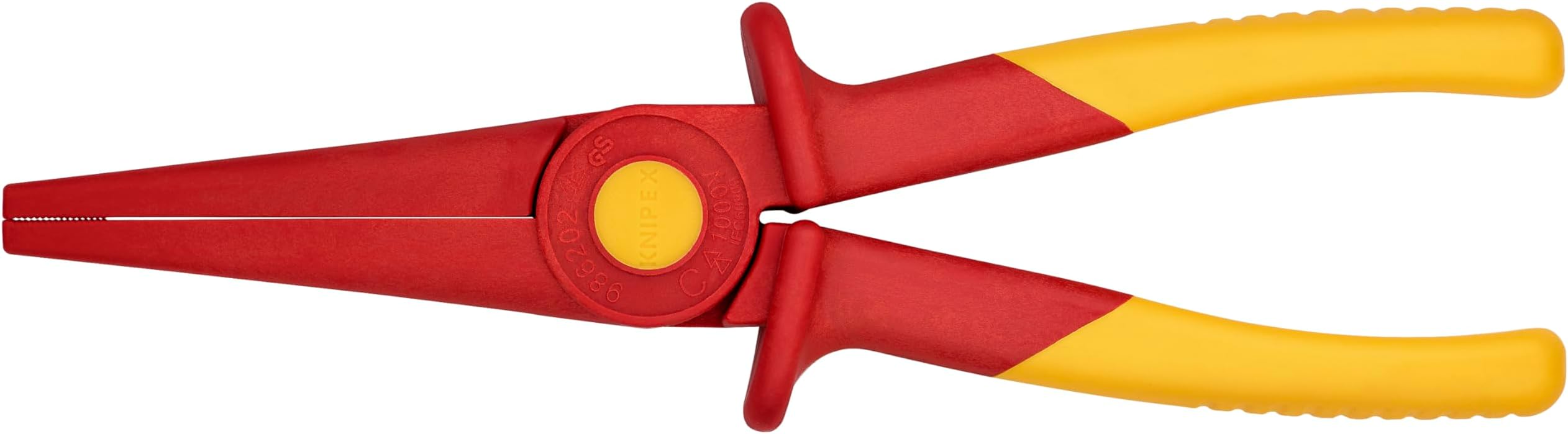 Tools 98 62 02 Flat Nose Plastic Pliers 1000V Insulated, Red/Yellow