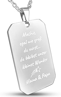 Personalisierte Dog Tag Kette mit Gravur
