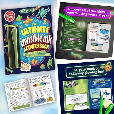 Klutz Lego Gear Bots Science Building Kit Invisible Ink Activity Book, 62 Elements to Make 8 Different Versions of Moving Machines