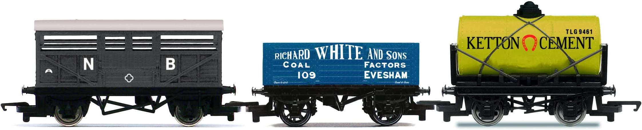 Hornby Triple Wagon Pack, Various - Era 3. Railroad., Multicolor, (R60135)