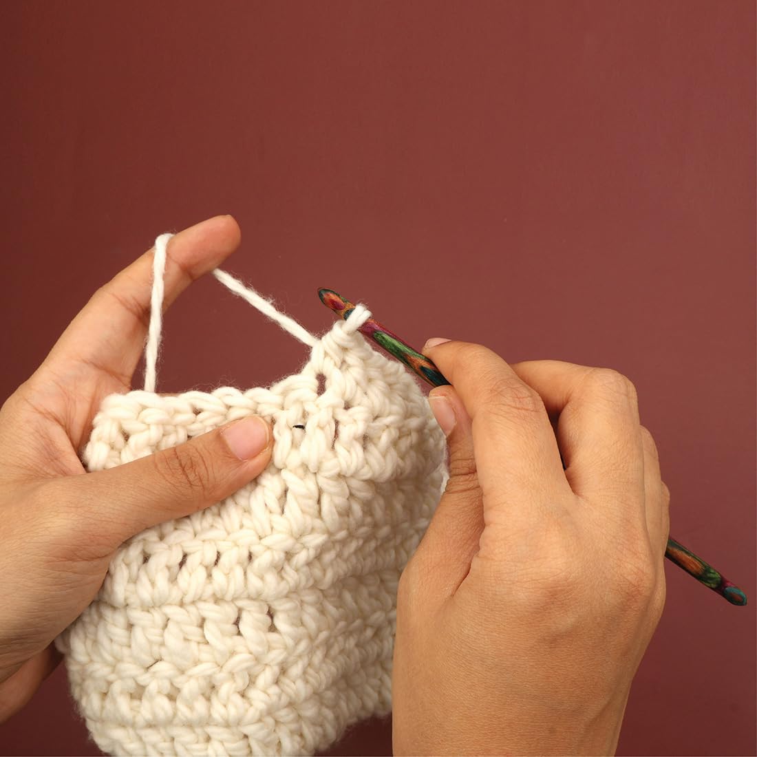 KnitPro Set de Agujas de Ganchillo - Symfonie, Madera de Doble Punta 3-3.5, 4-4.5, 5-5.5, 6-6.5 y 7-8mm