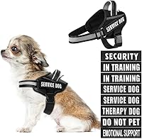 Vista 1 de Juego de arnés y parches para chaleco de perro, Animire arnés de perro de servicio en entrenamiento con 10 parches para perros, chaleco reflectante