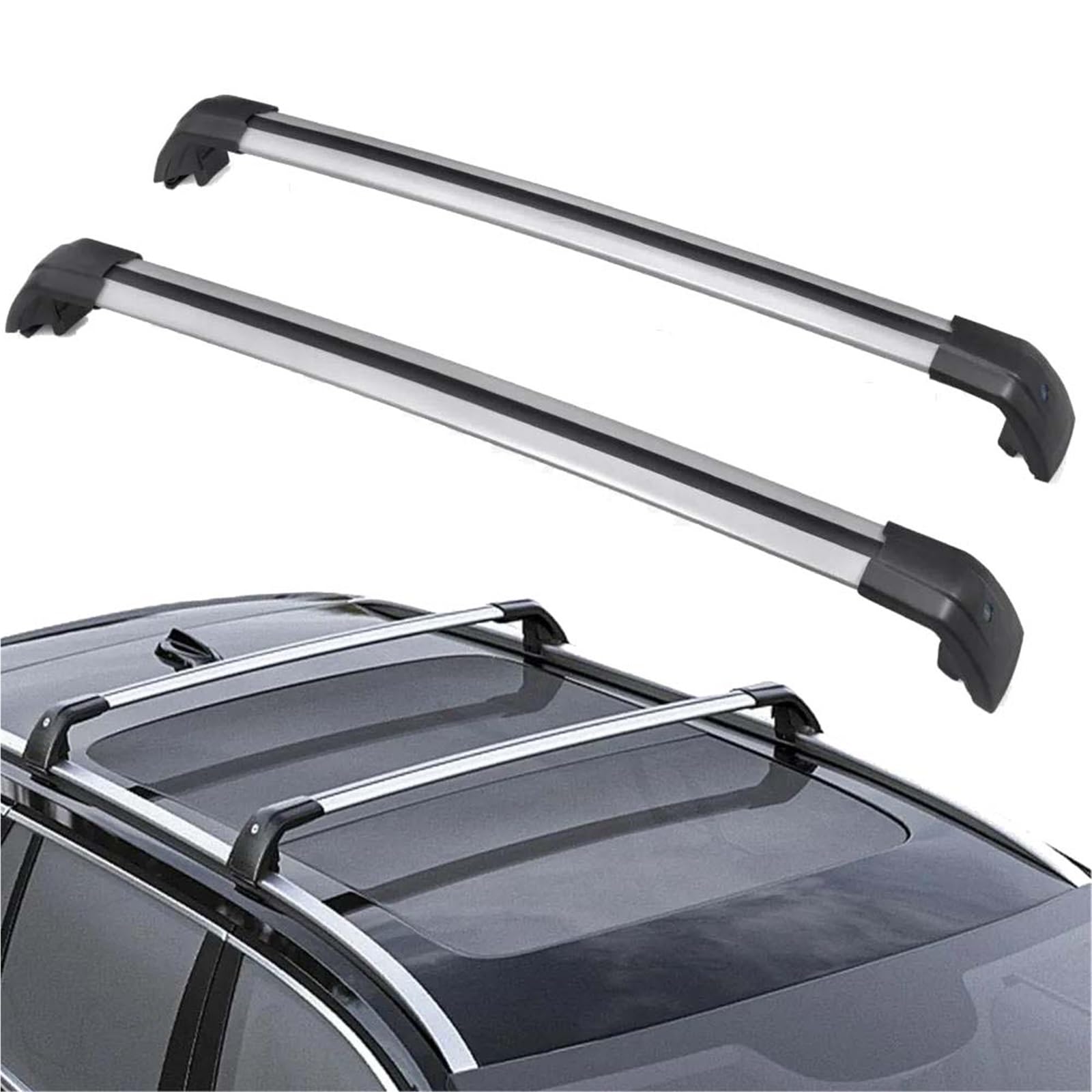 Barres de toit aluminium Hyundai Santa Fe 2013 2014 2015 2016 2017 2018 pour porte-bagages