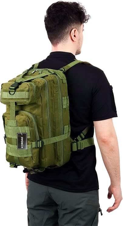 KORDAK 30 Lt Tactical İthal Su İtici Sırt Çantası Taktik Çanta, 30 Litre, ASK30LTCANTA, Haki, üniseks-yetişkin