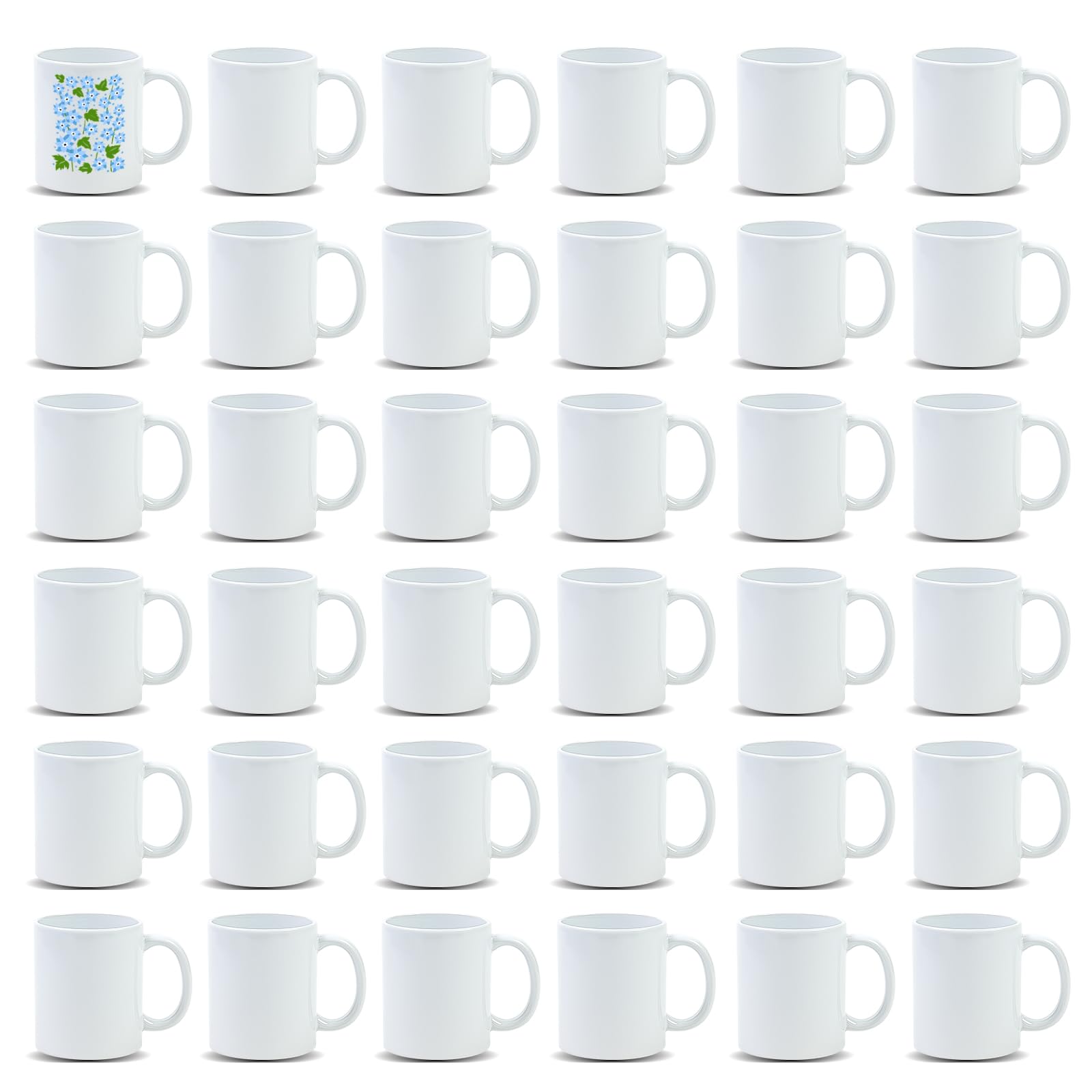 Home VSS 36-Pack 11oz Sublimation Blanks Mugs, White Ceramic Coffee Cups