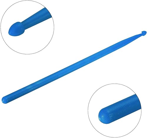 Miniatura 4 de PATIKIL Baquetas de nylon 5A plástico antideslizante mango tambor palo para adultos batería electrónica instrumento musical percusión azul 2 pares