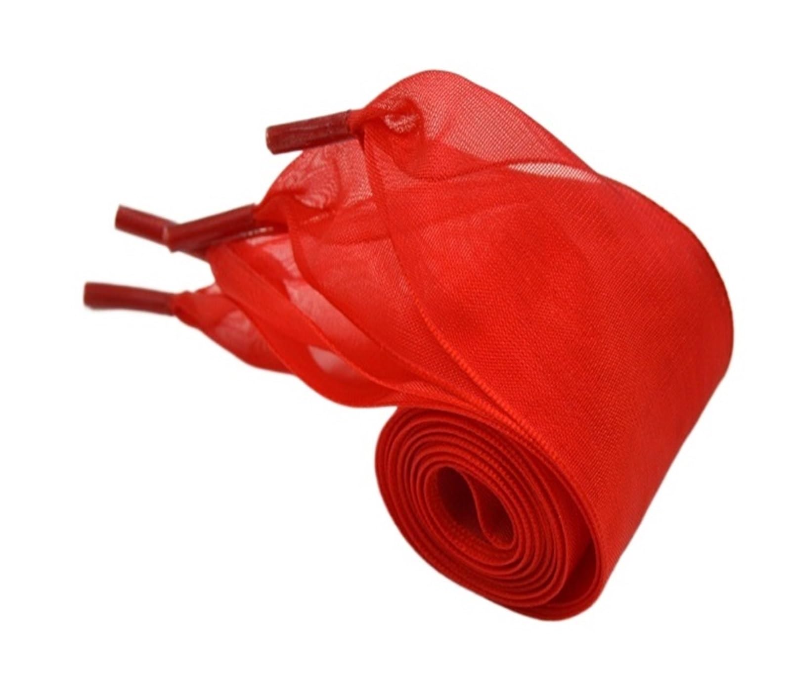 GPDNBIEU Shoelaces, Silk Satin Ribbon Shoelaces Flat Widened Organza Chiffon Yarn Big Bow Wide For Canvas Casual Shoes(Red,140cm)