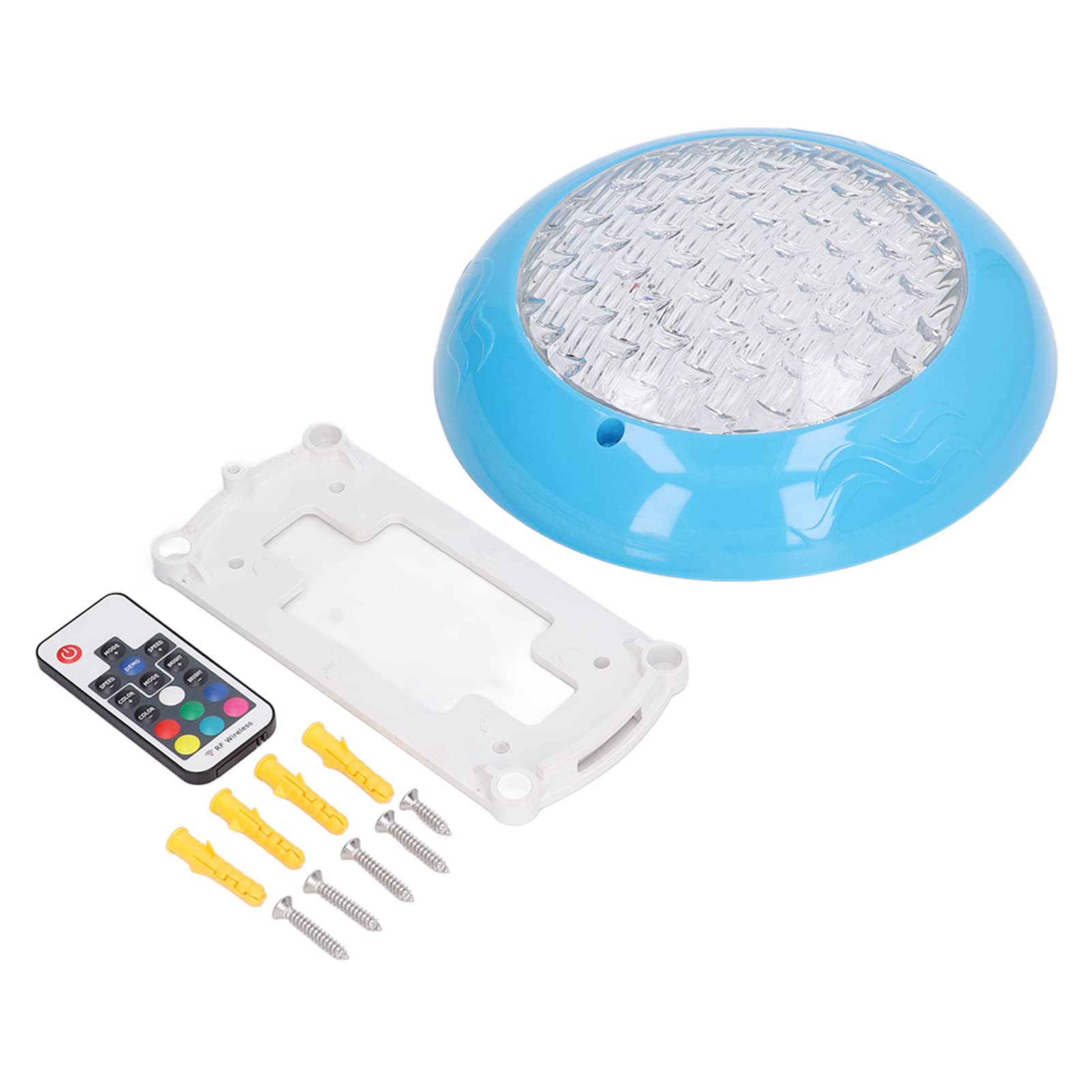 Qcwwy LED-Schwimmbadlampe RGB, Wasserdicht, 35 W, Unterwasserlicht für Pools und Teiche, Schutzart IP68, mit Fernbedienung