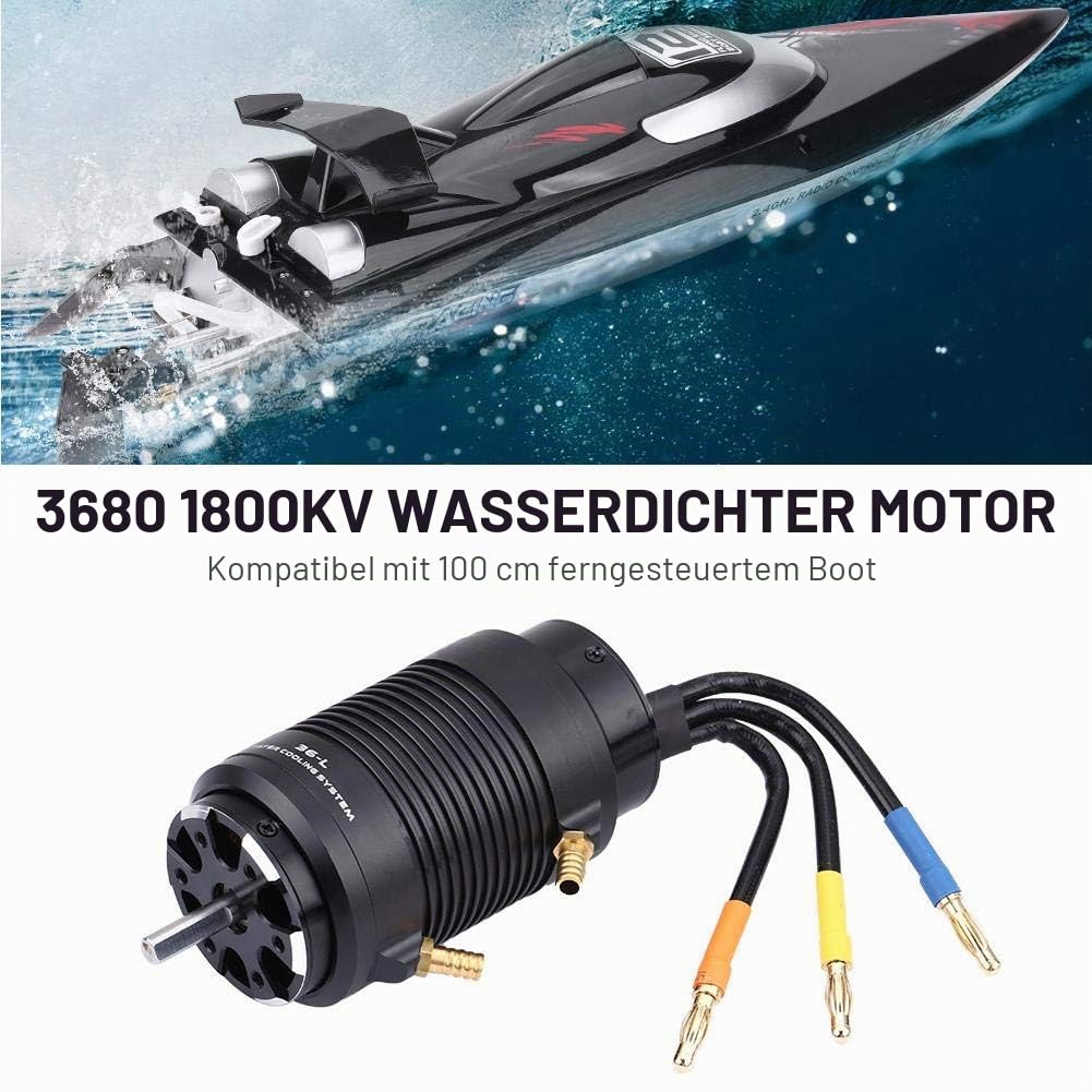 RC Motor, 3680 1800KV Motor mit RM7258 Wasserkühlung Jack Combo Teil Zubehör für 100cm RC Boot Haltbarkeit Hochtemperaturbeständigkeit