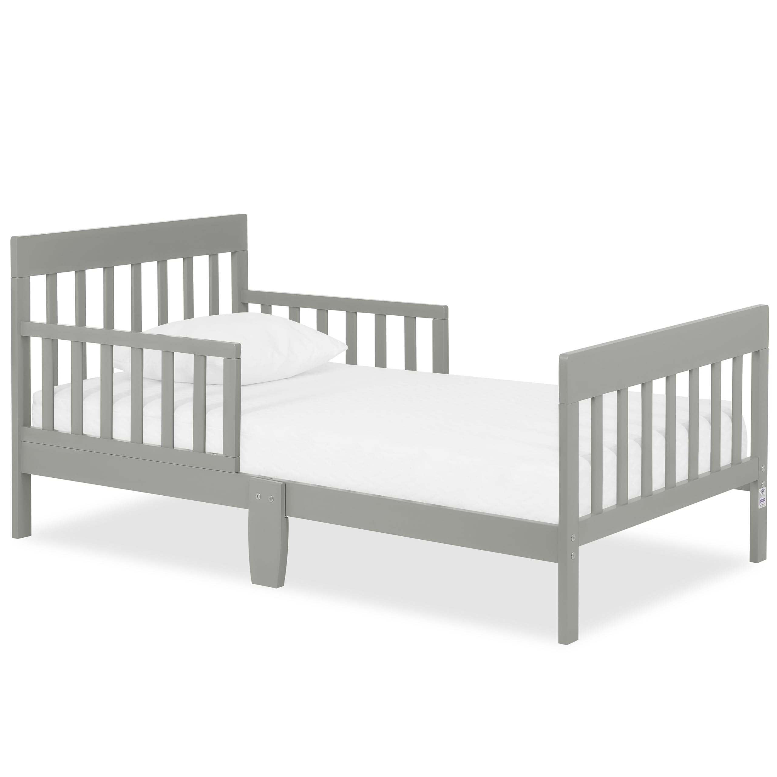Dream On Me Finn Toddler Bed, GREENGUARD Gold, Pinewood, Cool Grey