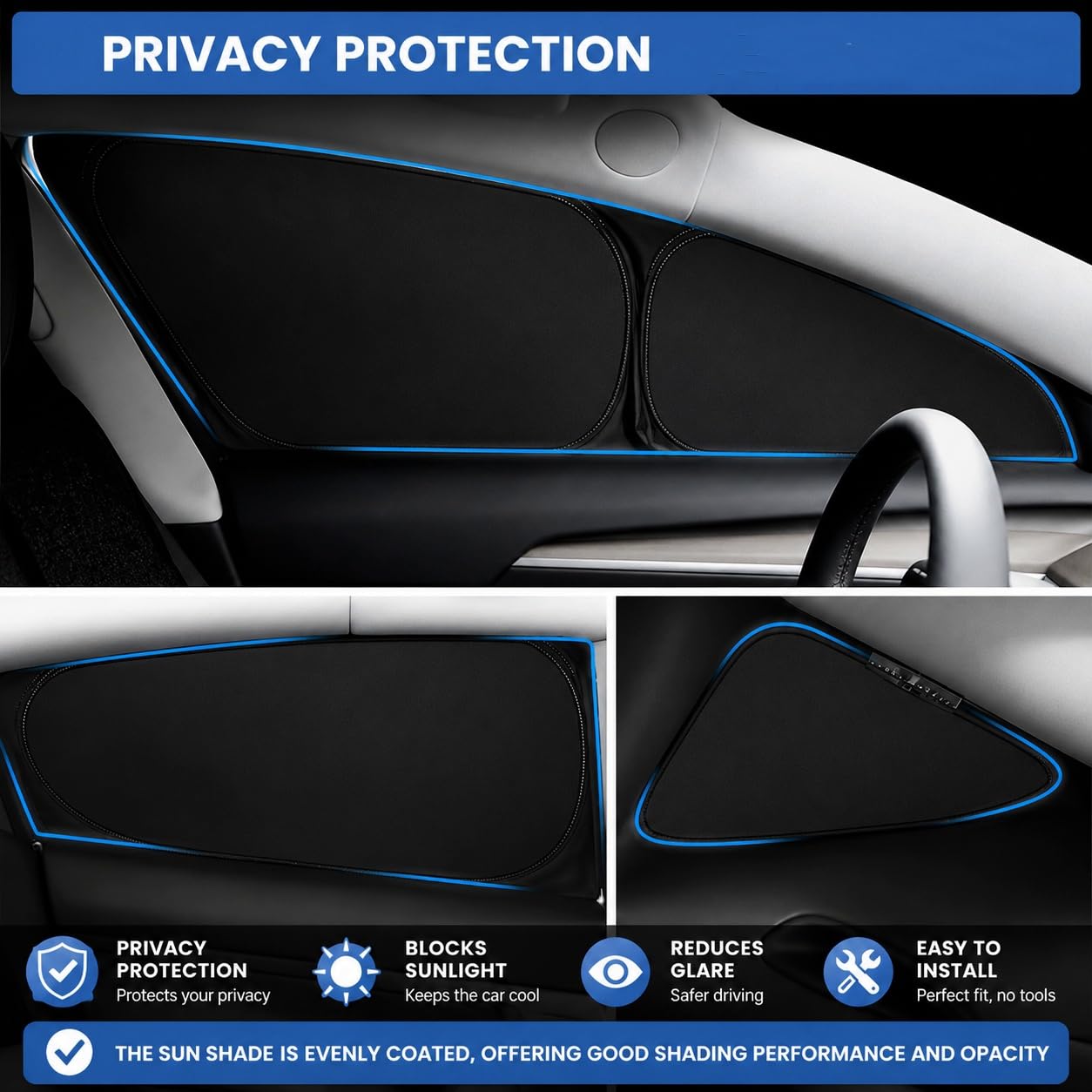 Tendine Parasole Auto Bambini per BMW X4 2019-2024 – Posteriori Finestrini Laterali Parasole Protezione UV Tende Oscuranti Nere,6 PCS
