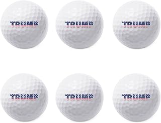 TeesAndTankYou Trump Flag Text Golf Ball - Novelty Gift for Men Golfers and Dad