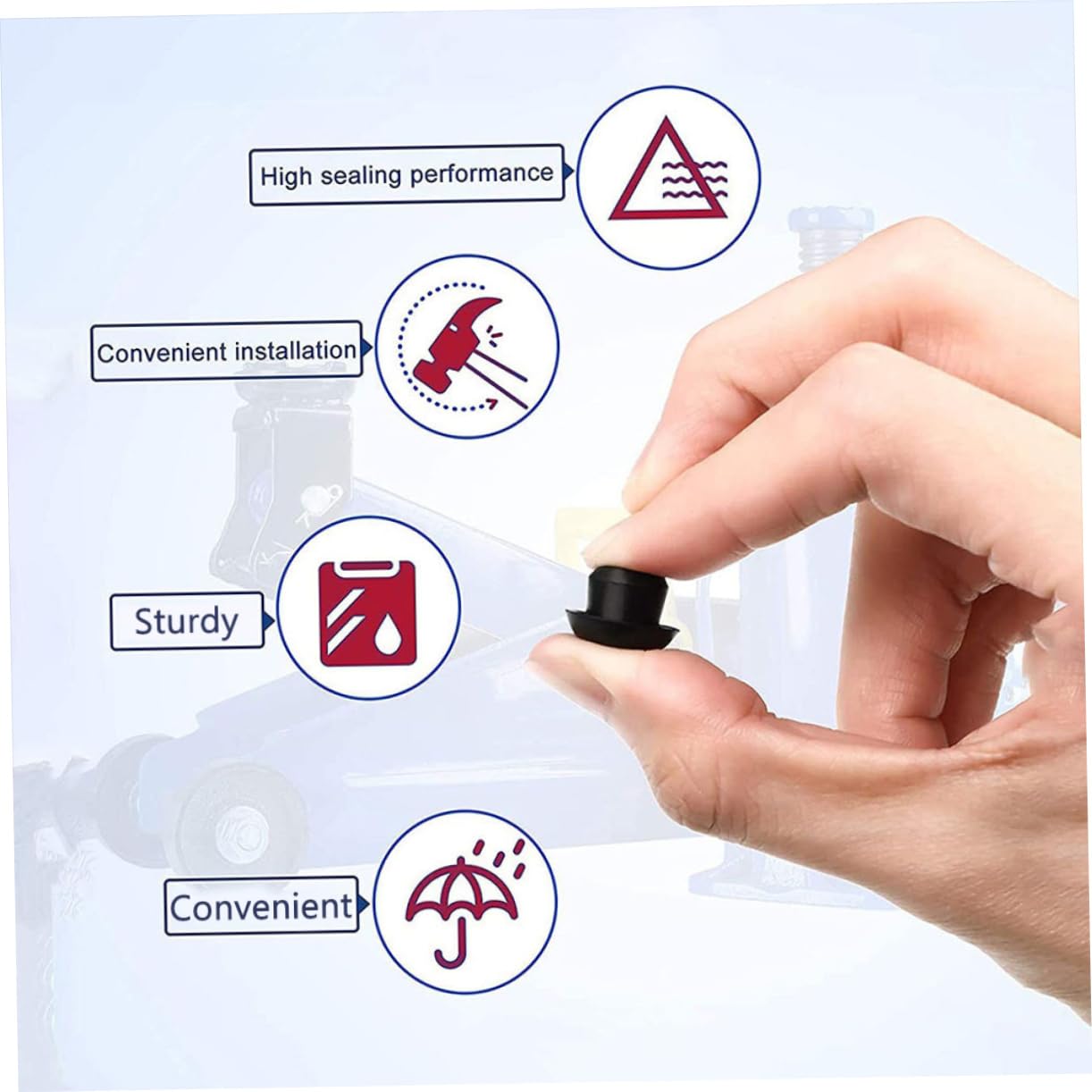 SOLUSTRE 300pezzi Tappi Filler Per Martinetto Idraulico Tappi Di Riempimento Per Serbatoio e Pratici Per Martinetti Horizontal Resistenza Al Calore e Alla Corrosione Facile Installazione e