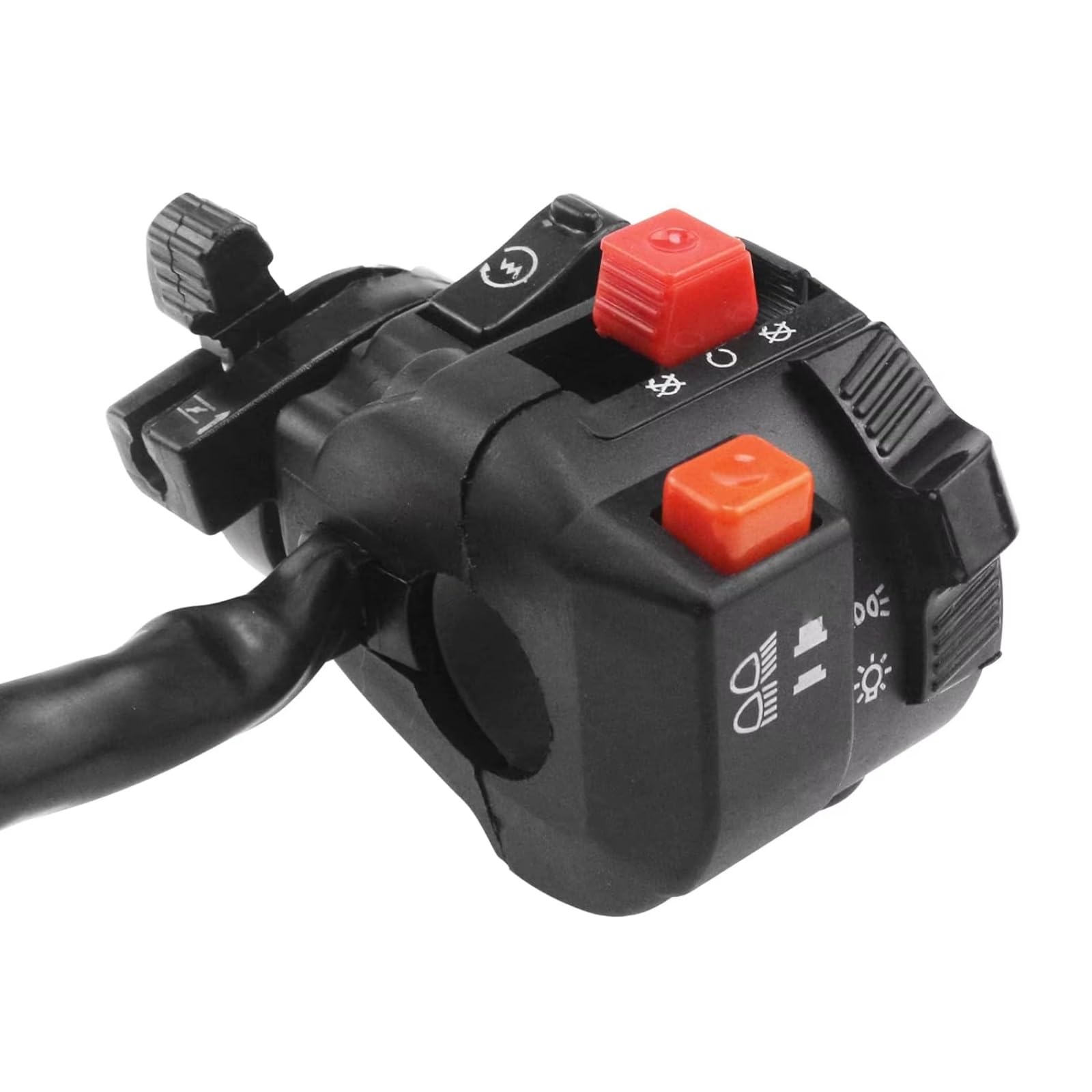 Interruptor Manillar Interruptor Para Moto Manillar Eléctrico 22mm Luz De Arranque Universal Interruptor De Estrangulador Faro Acelerador De Arranque De Haz Para Alto Y Bajo