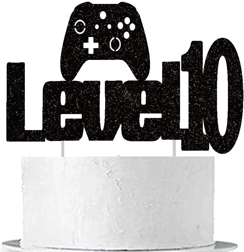 Video Game Level Up 10th Birthday Cake Topper