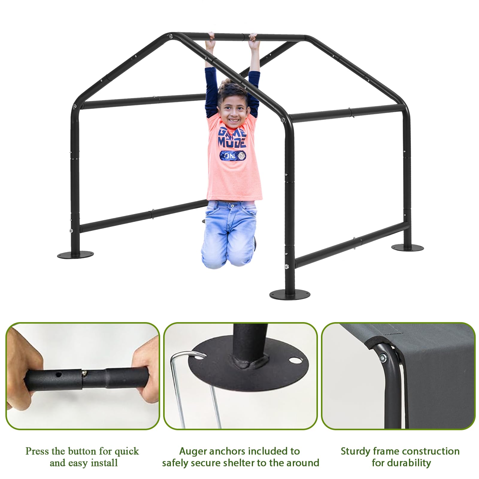 Grande riparo per cani – Tenda da esterno per animali domestici con porte aggiornate, tettoia esterna per sole e pioggia, per cani, gatti, piccoli animali e bestiame con copertura antipioggia
