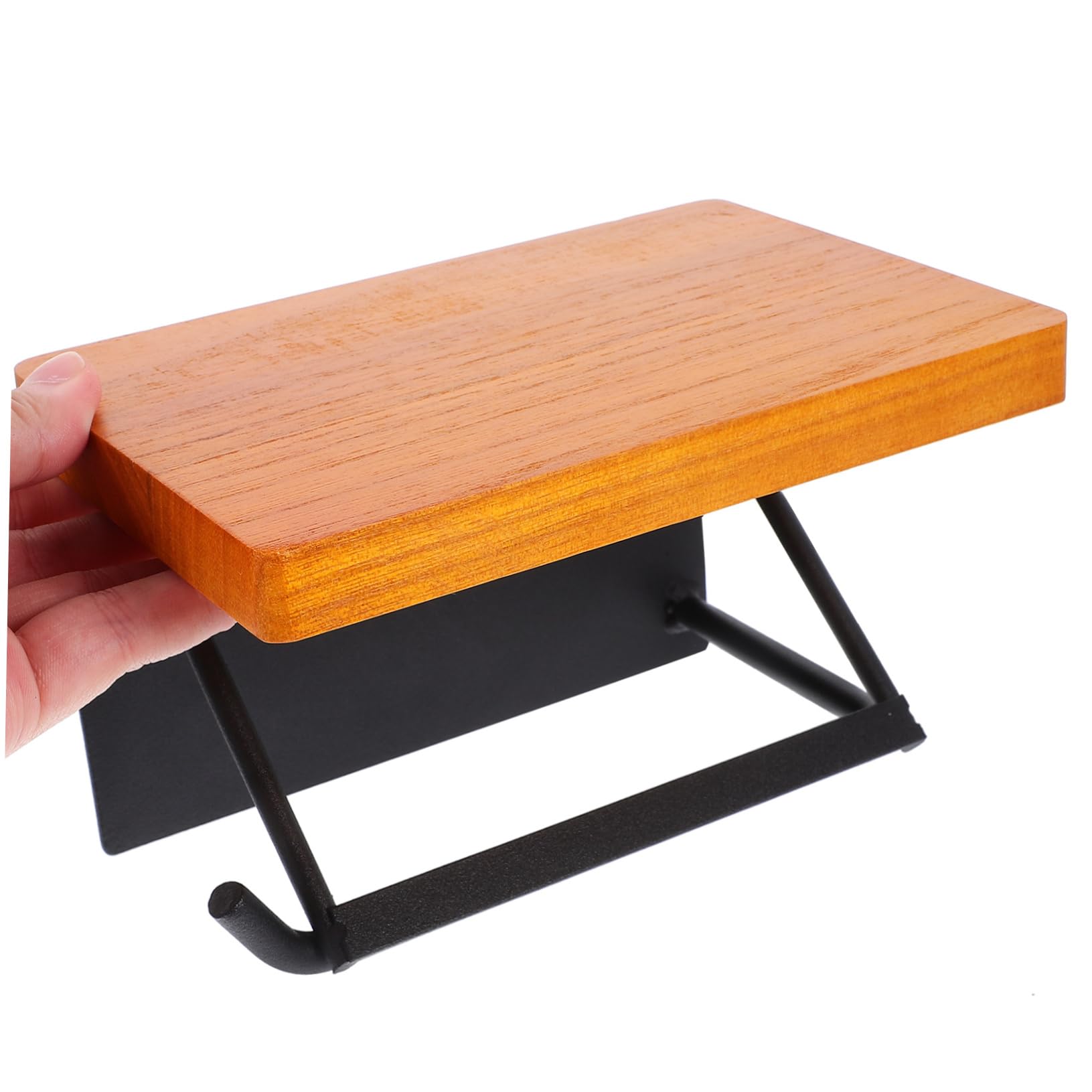 Anneome Portarotolo Igienica da in Metallo Mensola Multifunzione Resistente Rotolo Bagno Compatto con Supporto per Telefono Design Moderno per Spazi Ridotti