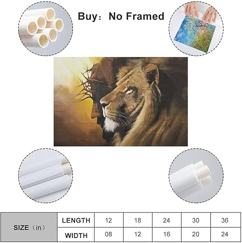 Miniatura 2 de Lienzo decorativo para pared, lienzo abstracto, decoración de pared, el león de Judá Jesucristo, arte de pared para sala de estar, lienzo abstracto,