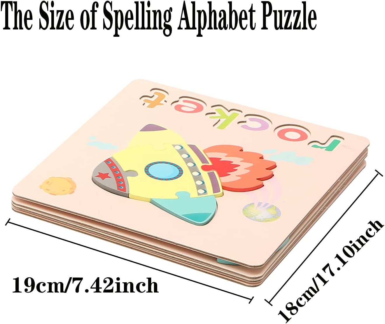 Humdax Wooden Animal Alphabet Toddler Puzzle, Animal Jigsaw with Alphabet Toddlers Puzzles, 6 Pack Learning Educational Toy for 3 4 5 6 Years Old Boys Girls, Montessori Stem Toys Gift for Kids : Toys & Games