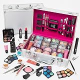 Dawn Till Dusk 54pc Pro Cosmetic Silver Makeup Vanity Beauty Travel Gift Storage...