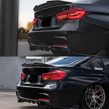 Amazon | リアルカーボンファイバーリアバンパーディフューザーリップ