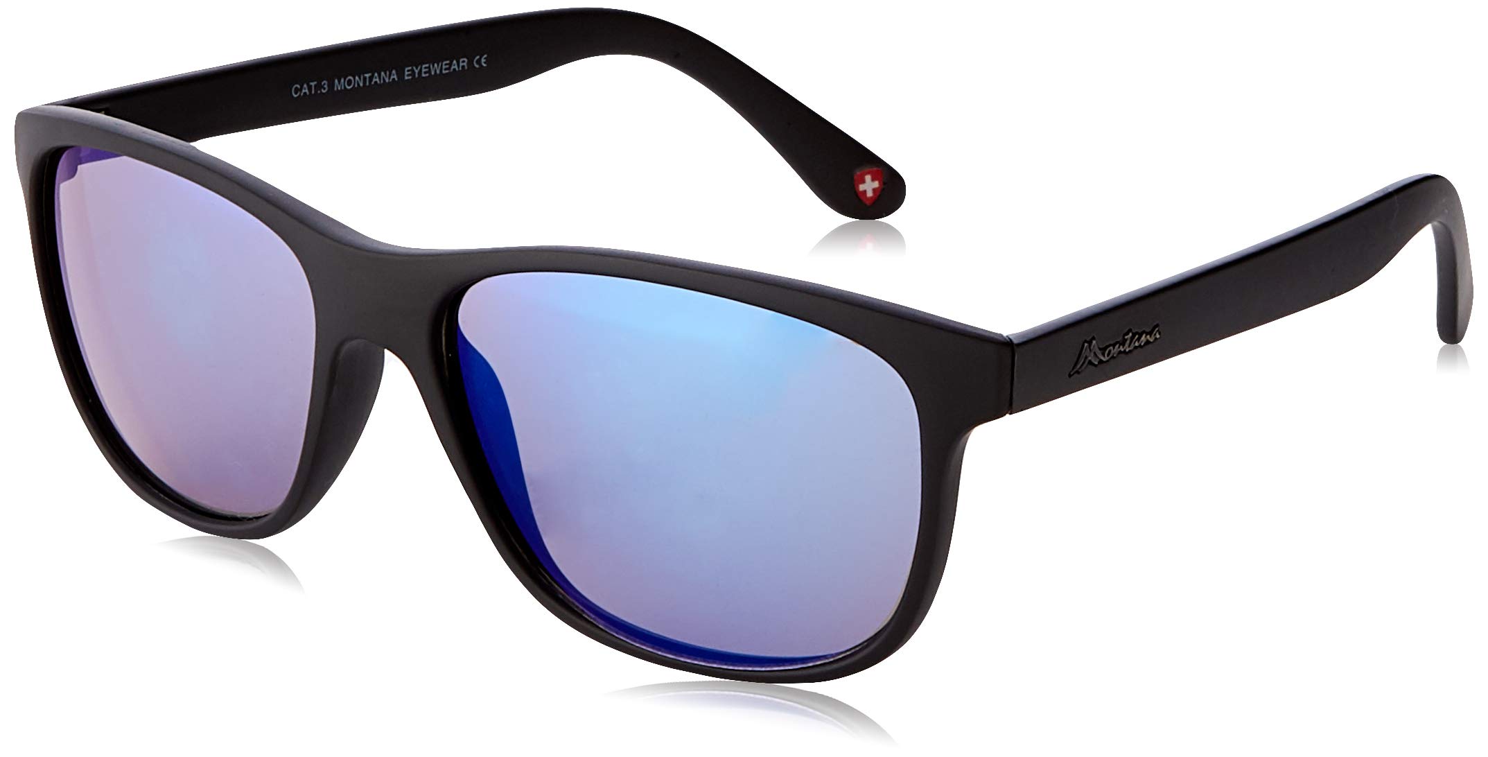 Montana Men's  Sunglasses MS48 Black Revo Blue , BrandAlley