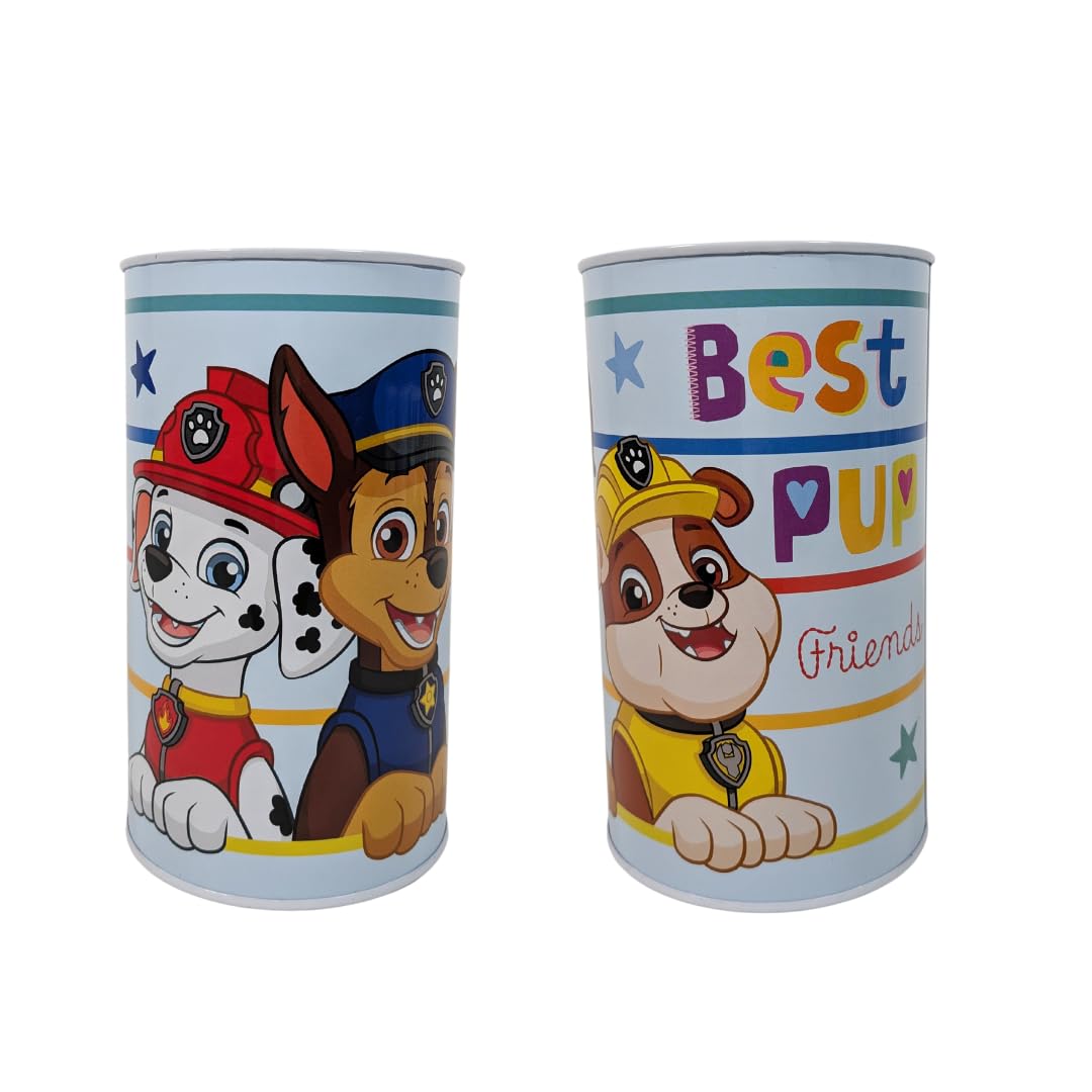 My sweety pop Paw Patrol Metal Money Box - School - Coin Storage - 17.5cm - Gift Idea