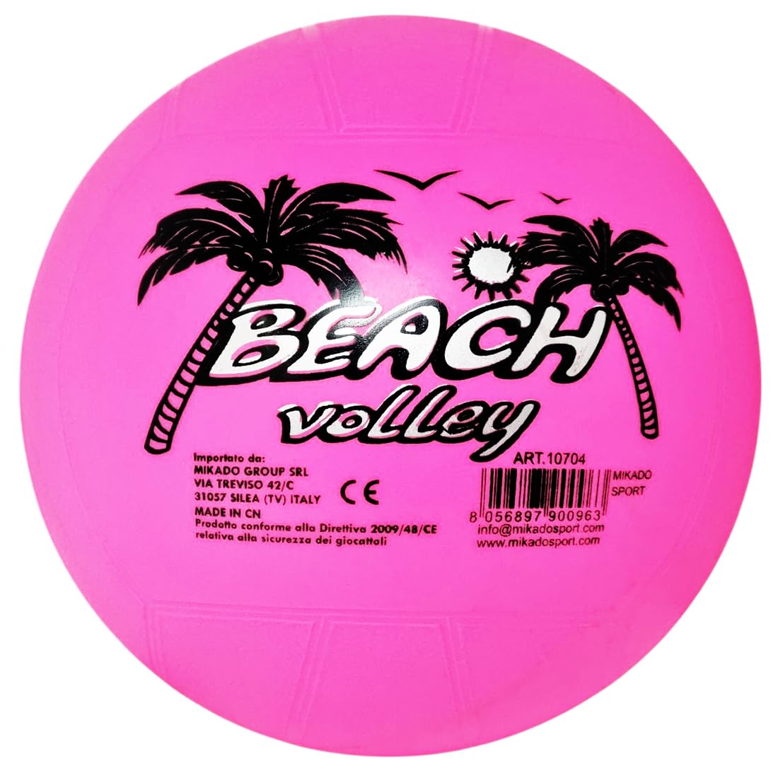 Pallone da Volley Beach Volley in Pvc Soft Tipo Super Santos Modello Fucsia da Allenamento o Partita Taglia 5