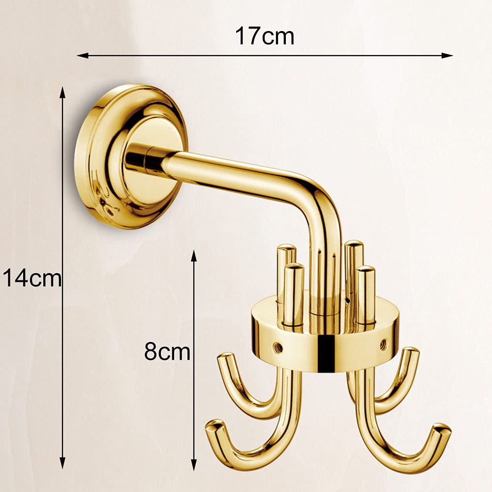 Ganchos para abrigos, Ganchos para perchas, Ganchos de pared giratorios con tornillos for llaves, organizador de pared, ganchos for abrigos, de metal resistente, a prueba de agua, for colgar toallas,