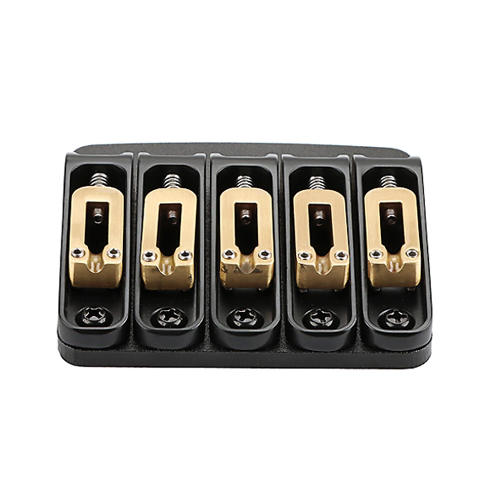 Ponte per basso elettrico a 5 corde, ponte a sella nera, cordiere per basso elettrico, pezzo di ricambio per chitarra e basso,