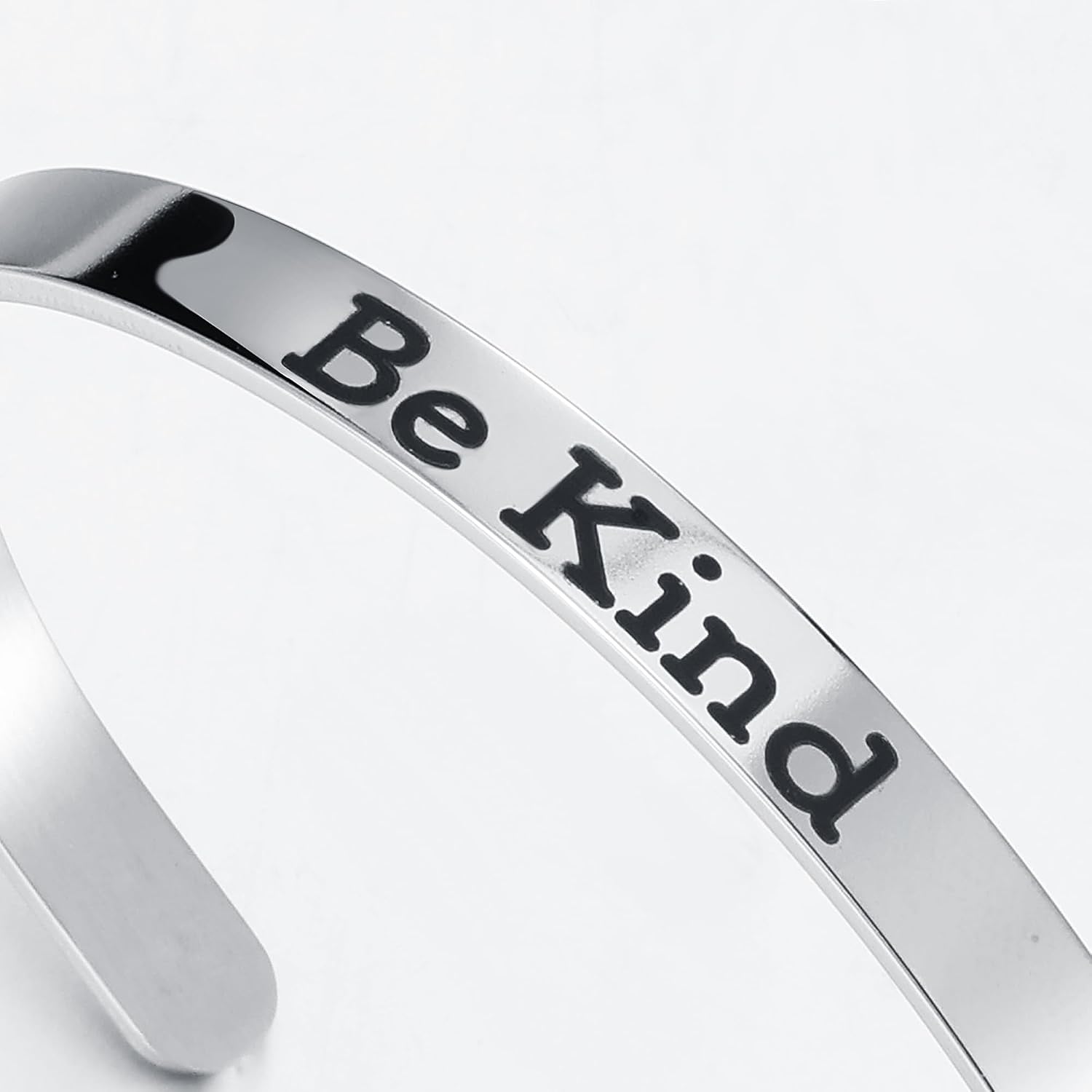 Be Kind of A bicth Bracelet for Women, Stainless Steel Cuff Handmade Engraved Inspirational Silver Bracelet Inspirational Jewelry Gifts for Women
