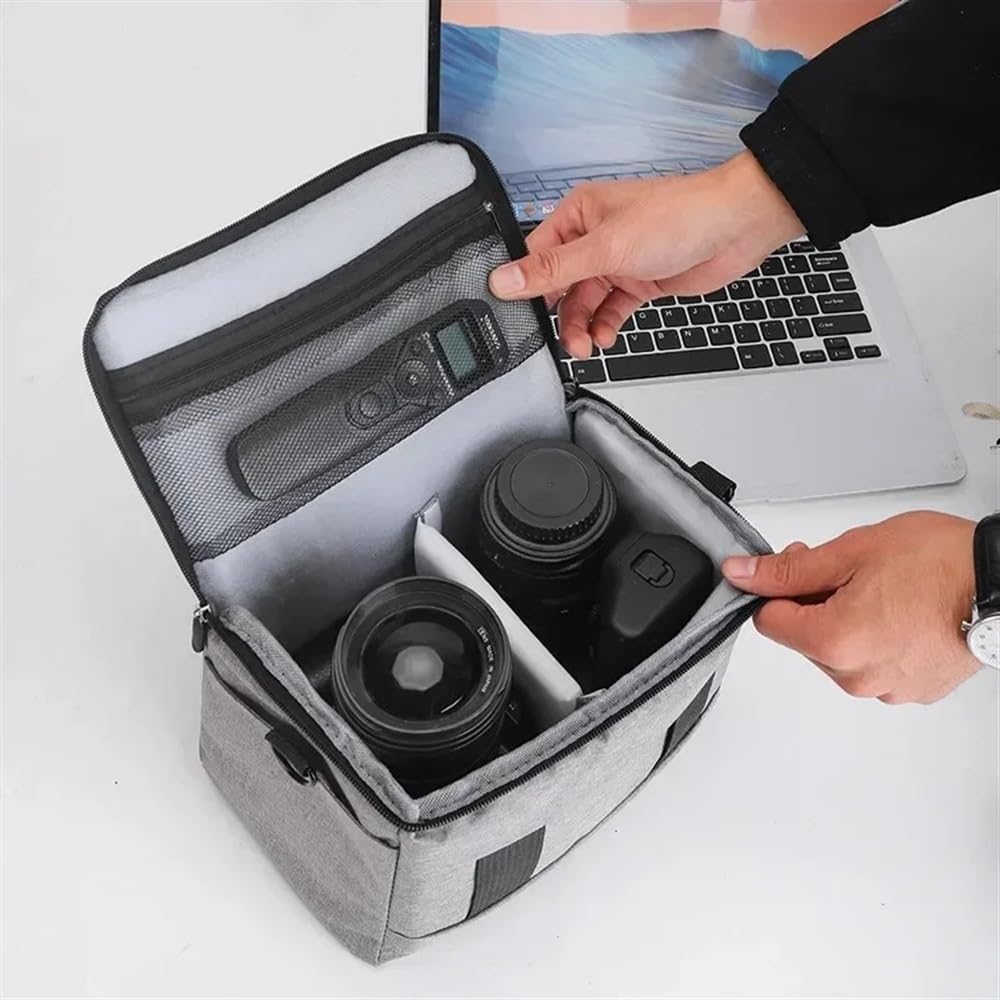 Torba DSLR Torebki Torba Na Ramię Futerał Na Aparat Przenośny Fotograf Torba Crossbody do DSLR Lens Camera Bag, Czarny, Jeden rozmiar